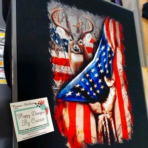 American Flag deer shirt